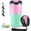Grsta 20oz Tazza Termica, Isolata Sottovuoto In Acciaio Inox, Termos Caffè Ermetica Portatile, Bicchiere Termico per Bevande Calde e Fredde, Tumbler Termico A Prova di Perdite