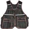 Minhe Gilet per elettricisti, con tasche multiple, spallacci regolabili, resistente, tessuto Oxford 600D, abbigliamento da lavoro per falegnami, costruttori in cantiere, colore nero (C)
