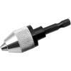 YobiLife Mandrino per trapano a cambio rapido con gambo esagonale per mini smerigliatrice elettrica portatile e cacciavite, adattatore in lega di alluminio nero argento che tiene punte da 0,3 a 6,5 mm, design