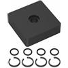 BE-TOOL Set di clip per anelli di fissaggio a impatto, anelli di attrito da 3/8 con O-Ring incluso anello di fissaggio a incudine nera, strumento di installazione compatibile con chiave elettrica e