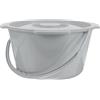CLISPEED Wc Portatile per Anziani con Coperchio, Secchio in Plastica Riutilizzabile Antiribaltamento, Superficie Liscia, Comodo per Uso Notturno e Casa