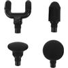 Beaupretty Accessori per Massaggiatore Muscolare 4 Pezzi in Silicone Nero Testine Intercambiabili per Massaggi Profondi a Corpo, Schiena, Gambe e Braccia, Uso Domestico e Sportivo