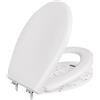 ANYCEE Tavoletta WC con Chiusura Ammortizzata, Copriwater Universali in Duroplast, Coperchio Water con Antibatterico, Asse WC O Forma, Sedile WC con Sgancio Rapido, Rapido Montaggio, Antibatterico