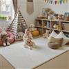 PureCozy Tappeto Salotto 120x180cm Beige Antiscivolo Camera da Letto Tapette Pelliccia Sintetica Tappeti Soggiorno Cameretta Bambino Ufficio Carpet Morbido Grande Rug
