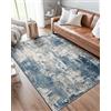 DEFYNEE Tappeto per Soggiorno 120x180 cm, Tappeto Antiscivolo Lavabile in Lavatrice, Tappeto Moderno Astratto per Soggiorno e Camera da Letto, Grigio Blu