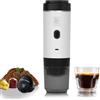 EVERANGE Macchina per caffè espresso elettrica portatile, macchina da caffè per auto da viaggio e campeggio, macchina da caffè a batteria compatibile con caffè macinato e capsule NS, bianca