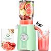 LINKChef Estrattore di Succo a Freddo | 200W Estrattore Frutta e Verdura Intera | Bocca Larga da 115mm | Con Ricettario Incluso | Senza BPA | Facile da Pulire con Funzione Inversa | Verde chiaro