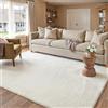 PureCozy Tappeto Salotto 160x230cm Beige Antiscivolo Camera da Letto Tapette Pelliccia Sintetica Tappeti Soggiorno Cameretta Bambino Ufficio Carpet Morbido Grande Rug