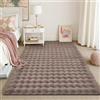 PureCozy Tappeto Salotto 120x180cm Marrone Scuro Antiscivolo Camera da Letto Tapette Pelliccia Sintetica Tappeti Soggiorno Cameretta Bambino Ufficio Carpet Morbido Grande Rug