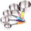 XINGXINRONG Set di 5 cucchiai dosatori, con Manici, in Acciaio Inossidabile, per casa 5 Tasses