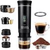 Yaskyly Macchina Caffè Portatile 20 Bar, 3 IN 1 Macchina Espresso Portatile Compatibile con Capsule Piccole/Grandi e Caffè Macinato, Auto-Riscaldamento, Caffettiera Portatile per Viaggi Campeggio Auto