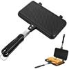 Tutamaz Sandwichmaker Camping Padella double face, antiaderente con manico, tostapane pieghevole per sandwich, per casa, cucina, colazione