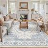 PureCozy Vintage Tappeto Salotto 300x400cm Camera da Letto Antiscivolo Lavabile Grande Tappeti Sala Soggiorno Cameretta Ufficio Carpet Morbido Pelo Corto Rug,Blu