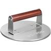 BS-VOG 21,6 cm Smashed Burger Press, 1,15 kg Peso Elevato con Manico in Legno, Pressa per Hamburger in Acciaio Inox per Carne, Patty, Steak, Bacon, Salsiccia, Accessori per Barbecue Professionale