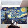 NAWVNMI Zerbino Il Cielo Stellato Di Van Gogh Tappetino Di Benvenuto Tappeto D'Ingresso Tappetino Di Benvenuto Antiscivolo Tappeto D'Ingresso Per Interni Ed Esterni Tappetino Decorativo 60X90 Cm
