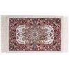 SaRani Tappeto Stile Orientale in Viscosa con Frange, Pelo Corto, Sottile, Morbido e Lucido, Lavabile in Lavatrice, per Salotto Camera Ingresso e Corridoio (Beige, 40x60 cm)