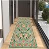 BORKOY Tappeto Runner Extra Lungo 1.2 Metro Stile Boho con Motivo Fiori Antiscivolo Lavabile Passatoia Corridoio Verde Scuro per Interni Casa Camera Soggiorno Cucina Scendiletto 50x120cm
