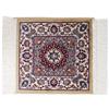 SaRani Tappeto Stile Orientale in Viscosa con Frange, Pelo Corto, Sottile, Morbido e Lucido, Lavabile in Lavatrice, per Salotto Camera Ingresso e Corridoio (Oro, 35x35 cm)