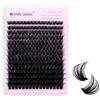 WENDY LASHES Ciuffetti Ciglia Finte C-Curl 10-18mm Mixed 100D | Extension Ciglia Individuali Naturali Soft Cluster lashes Riusabile DIY Lash Extension a Casa