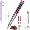 AOMEES Kit professionale per unghie elettrico, 35000 giri/min, lima per unghie 12 in 1, senza fili e ricaricabile, per rimozione smalto gel acrilico, set manicure e pedicure, grigio