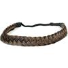 BOBIYA 2 ciocche di capelli sintetici intrecciati, stile classico chunky intrecciato, elastico per donne e ragazze fascia intrecciata (marrone scuro)