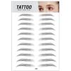 ZARQ Adesivi per sopracciglia, 4D a capelli autentici, impermeabili, imitazione ecologica, pigro naturale tatuaggio sopracciglio, adesivi per sopracciglia per donne e uomini