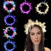 Cerioll Ghirlanda Di Piume A LED, Ghirlanda Di Piume Luminose, 6 Pezzi Piuma D'Oca Ghirlanda Copricapo Incandescente, Coroncine Fiori Per Capelli Bambina, LED Fiori Per Capelli Fascia Capelli Donna
