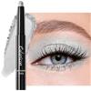 Jutqut Pennello per ombretto glitterato, colore argento metallizzato, #6 | Formula a lunga durata e impermeabile, Shimmer, Cream Finish, evidenziazione pigmentata, lucida, senza pieghe