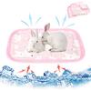 Mtbricey 2 pezzi di tappetino refrigerante per piccoli animali domestici 31x21 cm, cuscinetto refrigerante in raso di ghiaccio per conigli, criceti, resistente ai morsi, tappetino refrigerante estivo per