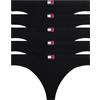 Tommy Hilfiger Donna Perizomi Confezione da 5 Flag con Logo, Multicolore (Black/Black/Black/Black/Black), M