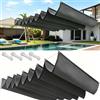 FEIJDON Telo Parasole 150x200cm Protezione Solare, Impermeabile Copertura per Ombra Regolabile Retrattile, con Fune Ret per Giardino Balcone Terrazza, Grigio Scuro