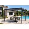 Cazeboo Pergola bioclimatica autoportante alluminio 304 x 196 x 218 cm grigio antracite - Cazeboo PIANA 3x2 m lamelle orientabili 110° struttura resistente vento 70 km/h kit completo giardino terrazza
