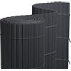 jarolift Canniccio in PVC Standard Recinzione Balcone Frangivista, Resistente ai Raggi UV Resistente alle Intemperie, Frangivento Protettivo per Giardino, Balcone, Terrazza, 80 x 400 cm, Grigio