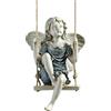 Design Toscano EU42046 Statua Fata dell'Estate su Un'Altalena, Abbronzatura, 14x19x29 cm