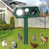 Yeqqzq Dissuasore solare ad ultrasuoni per animali, dispositivo repellente per gatti, dissuasori per animali, deterrente attivato dal movimento, per spaventare gatti, scoiattoli, conigli, procioni