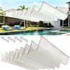 FEIJDON Telo Parasole 140x200cm Protezione Solare, Impermeabile Copertura per Ombra Regolabile Retrattile, con Fune Ret per Giardino Balcone Terrazza, Bianco