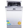 Midea SF 5.45NW10C Lavastoviglie 45 cm freestanding & sottopiano 10 controsoffitto, 7 programmi, lavastoviglie 45 cm con WIFI, 44 db, ritardo di avviamento, apertura automatica della porta, 63 kWh/100