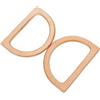 Anneome 2pezzi Manici in Legno D-Forma per Borse Fai da Te, Maniglia Rigida Decorativa e Comoda per Clutch e Pochette, per Uso Casalingo e Negozio