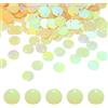 QUARKZMAN 1250 PZ Paillettes Piane Rotondo, 10mm/0.4 Pollici Grandi Paillettes per Artigianato Resina Gradiente AB Giallo Paillettes Sciolte con Fori Singoli per Artigianato Fai da Te Cucito