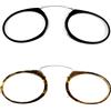 KoKoBin 2 Pacco Occhiali da Lettura Unisex Ultraleggero Mini Nose Clip Non Indossati Antiscivolo Uomo Donna - Sempre a Portata di Mano +2.0