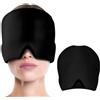 QEEROYO Cappello per Emicrania, Riutilizzabile Cappello Mal di Testa Gel Ghiaccio, Confortevole Cuscinetti Terapia Caldo/Freddo per Alleviare L'emicrania, Occhi Gonfie e Sinus Stress