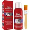 Generisch Convertitore di ruggine per auto con primer - Nero, rimozione ruggine per auto, elimina ruggine, convertitore di ruggine con pennello 2 in 1, solvente di ruggine Iron Powder Remover, primer