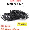 NONE 10/50pcs NBR O Ring guarnizione guarnizione spessore CS 2mm OD 8 ~ 80mm Nitrile Butadiene gomma distanziatore resistenza olio rondella forma rotonda