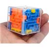 NONE Mini 3D Maze Magic Cube Puzzle trasparente a sei lati Speed Cube Rolling Ball Cubes labirinto giocattoli per bambini giocattoli antistress
