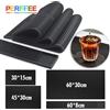 PERFFEE Tappetino da bar in gomma Tappetino per controsoffitto per caffettiera Tappetino per servizio bar Piatto Tappetino per asciugare il vetro per barista Cocktail Barista Nero