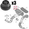 NONE 3 pezzi filtro aria auto inserto in gomma passacavo passacavo in gomma inserti occhielli elementi per 1.6 HDI Diesel 1422A3 1422.A3
