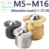 NONE QX413 M5 ~ M16 presa di fabbrica pistone a sfera a molla scanalato ottone/acciaio al carbonio/Set di bulloni in acciaio inossidabile con sfera di posizionamento della flangia