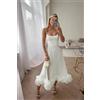 PeachBamboo Elegante Ruffle Solid Sling abito lungo donna Strap vita abiti da festa moda senza maniche Backless Beach Swing gonna a-line tutu