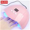 NONE Macchina per asciugare le unghie a caldo Cavo USB portatile Lampada per unghie per uso domestico per asciugare la polimerizzazione delle unghie Vernice con 18 pezzi di perline Lampada UV a LED