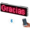 NONE Distintivo LED digitale Bluetooth ricaricabile Insegne Bacheca a scorrimento programmabile fai-da-te Mini display a LED Etichetta con nome a LED